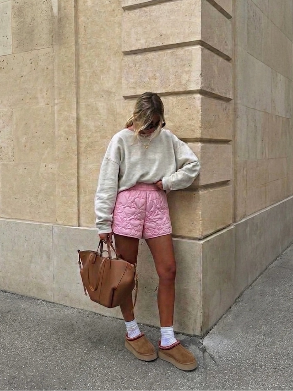 Tezenis Pink Quilted Heart Shorts